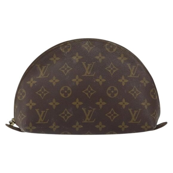 LOUIS VUITTON Monogram Trousse Demi Ronde Cosmetic Pouch M47520 LV Auth 150155 - Picture 2 of 16